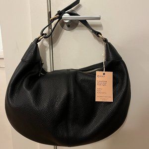 NWT - Quince Black Leather Hobo Bag